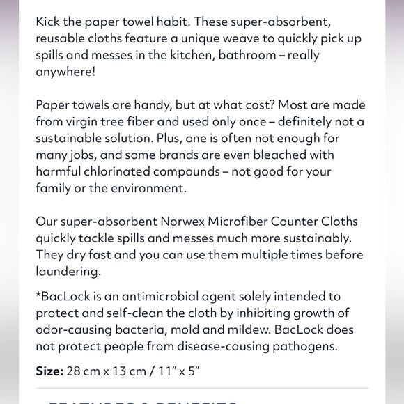 Norwex Counter Cloths Malachite Limited Edition Set of 3 NWT - Picture 3 of 8